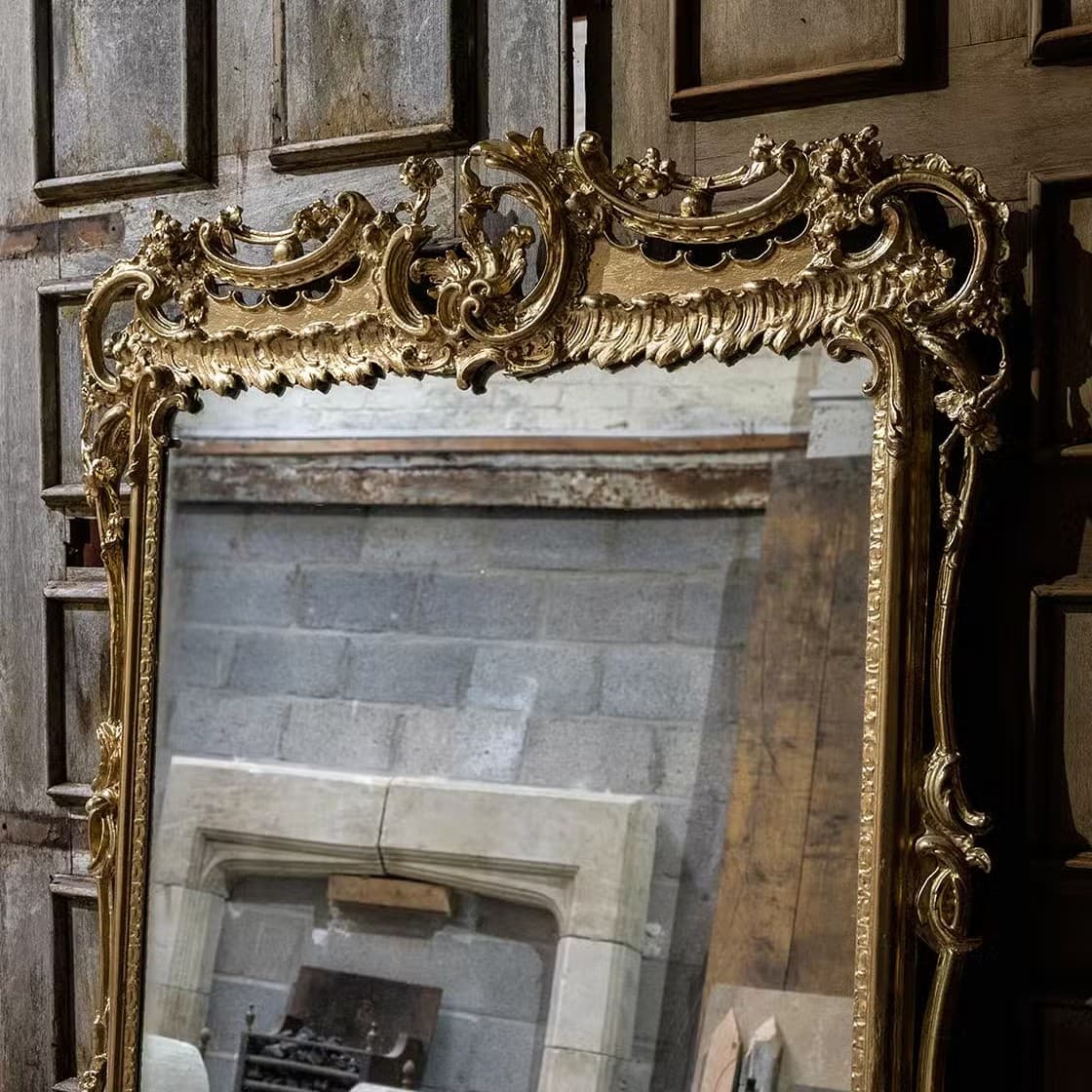 Elegant Antique Overmantle Mirror – Ornate Period Statement Piece