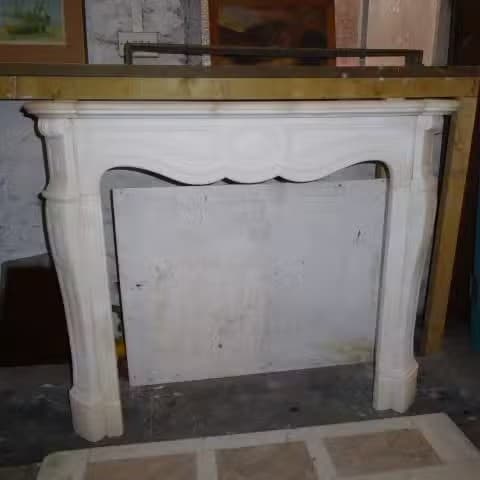 French Louis XV Style Marble Chimney Piece – Elegant Period Fireplace Surround