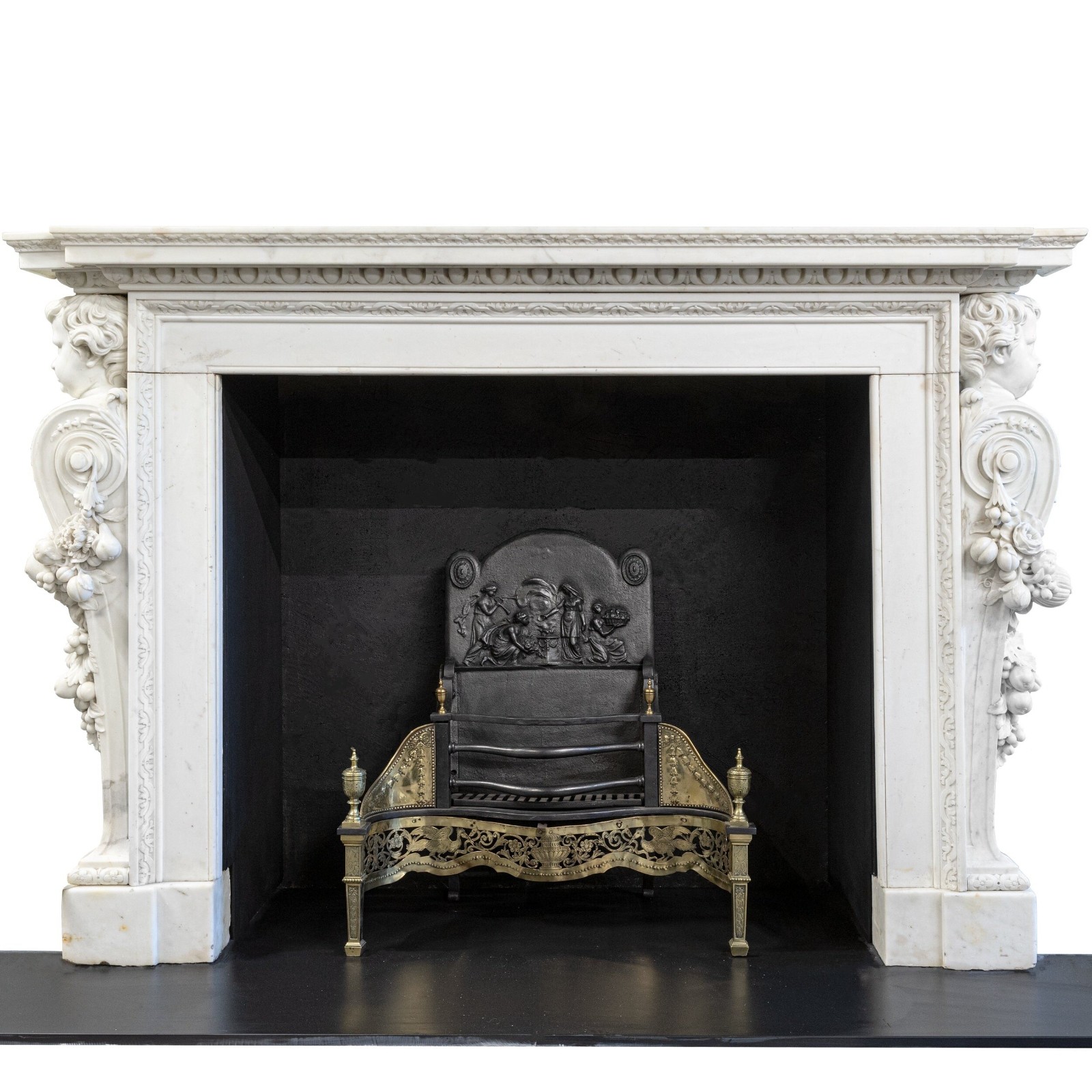 18th Century English Baroque Marble Fireplace | Appuldurcombe House